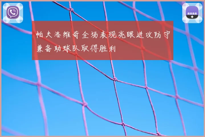 帕夫洛维奇全场表现亮眼进攻防守兼备助球队取得胜利